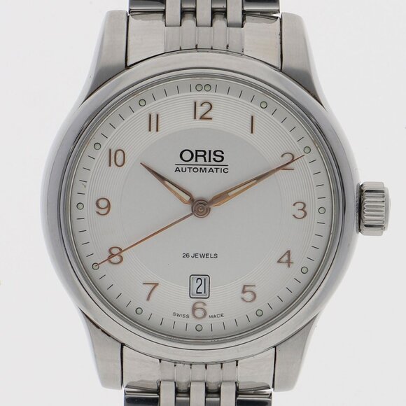 ORIS Watches 7594 Stainless Steel Mechanical Automatic Genuine box Warranty card - Picture 1 of 8